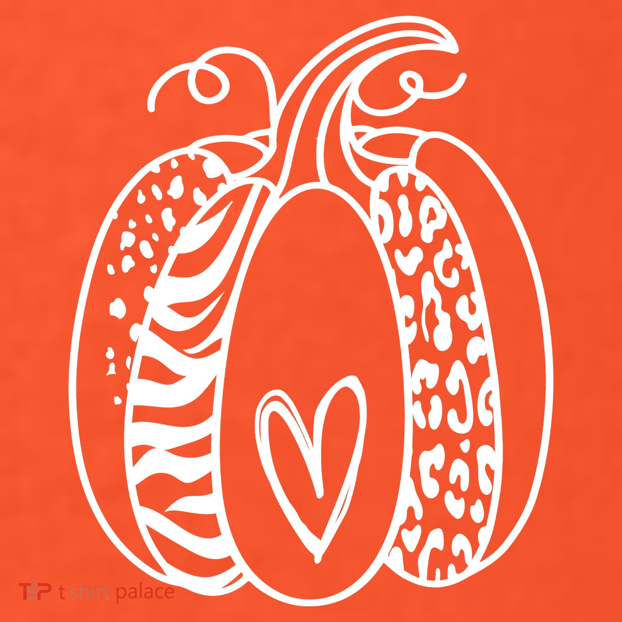 Pumpkin Heart Animal Print Cute Kids Hoodie