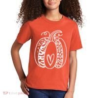 Pumpkin Heart Animal Print Cute Kids T-Shirt thumb 2