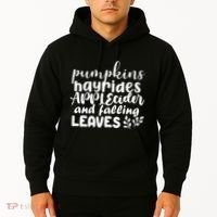Pumpkins Hayrides Apple Cider And Falling Leaves Hoodie thumb 2