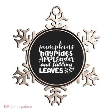 Pumpkins Hayrides Apple Cider And Falling Leaves Ornament