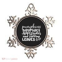 Pumpkins Hayrides Apple Cider And Falling Leaves Ornament thumb 0