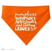 Pumpkins Hayrides Apple Cider And Falling Leaves USA-Made Doggie Bandana thumb 0