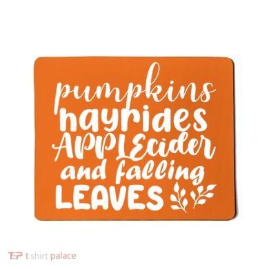 Pumpkins Hayrides Apple Cider And Falling Leaves Mousepad