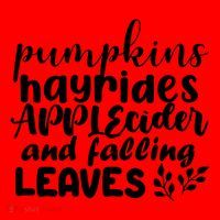 Pumpkins Hayrides Apple Cider And Falling Leaves Santa Hat thumb 1