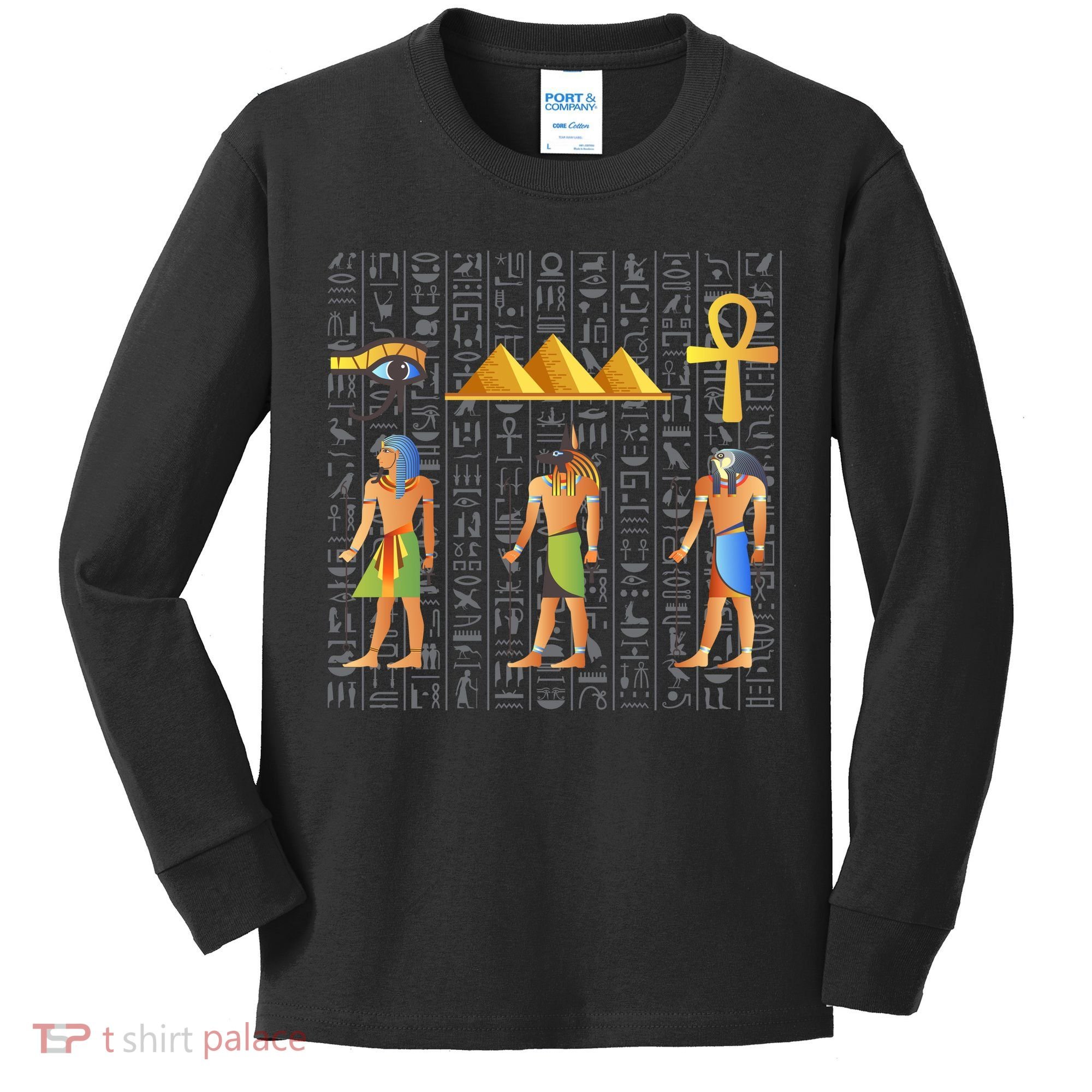 Pharaoh Egyptian Kids Long Sleeve Shirt