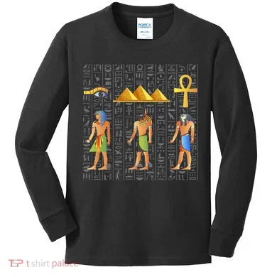 Pharaoh Egyptian Kids Long Sleeve Shirt