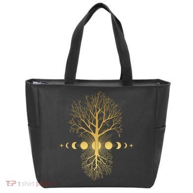 Phases Of The Moon Roots Tote Bag