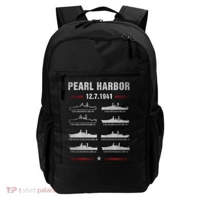Pearl Harbor Battleship Memorial Day December 7th 1941 Wwii Cute Gift Backpack
