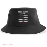 Pearl Harbor Battleship Memorial Day December 7th 1941 Wwii Cute Gift Sustainable Bucket Hat thumb 0