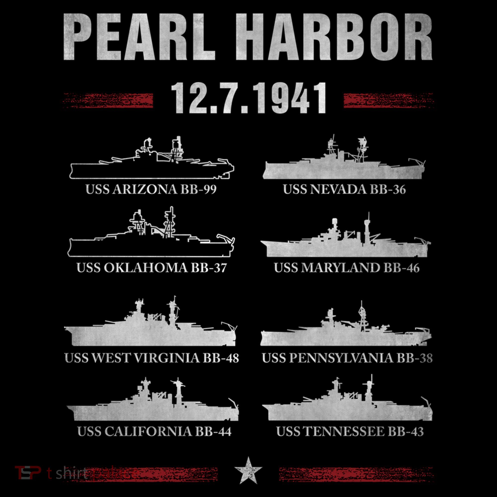 Pearl Harbor Battleship Memorial Day December 7th 1941 Wwii Cute Gift Women's Hoodie