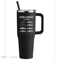 Pearl Harbor Battleship Memorial Day December 7th 1941 Wwii Cute Gift 40oz Vacuum Insulated Stainless Steel Travel Tumbler thumb 0