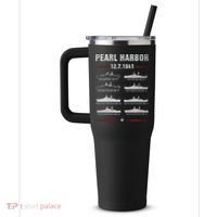 Pearl Harbor Battleship Memorial Day December 7th 1941 Wwii Cute Gift 40oz Vacuum Insulated Stainless Steel Travel Tumbler thumb 2