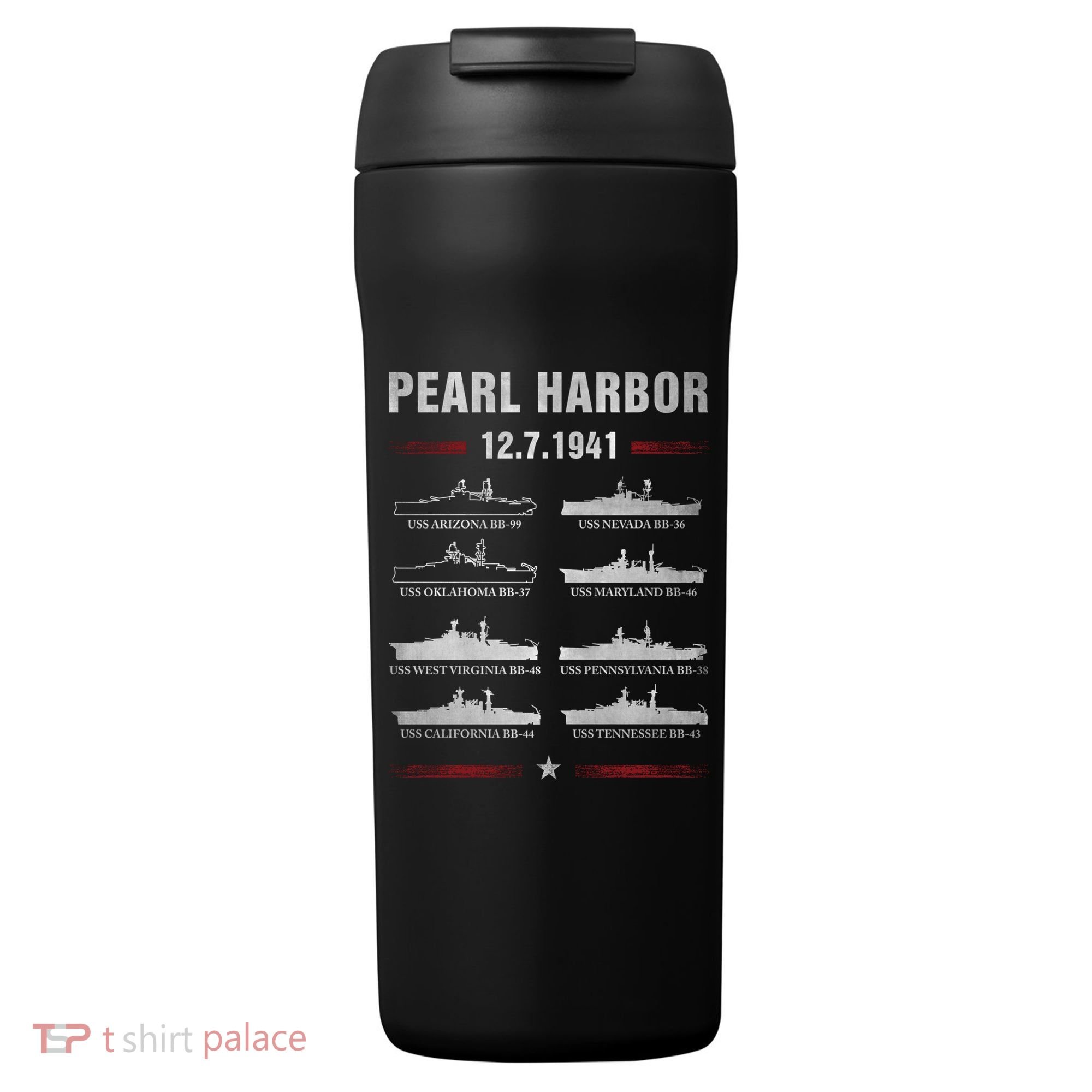 Pearl Harbor Battleship Memorial Day December 7th 1941 Wwii Cute Gift 24oz Duet Stainless Steel Tumbler