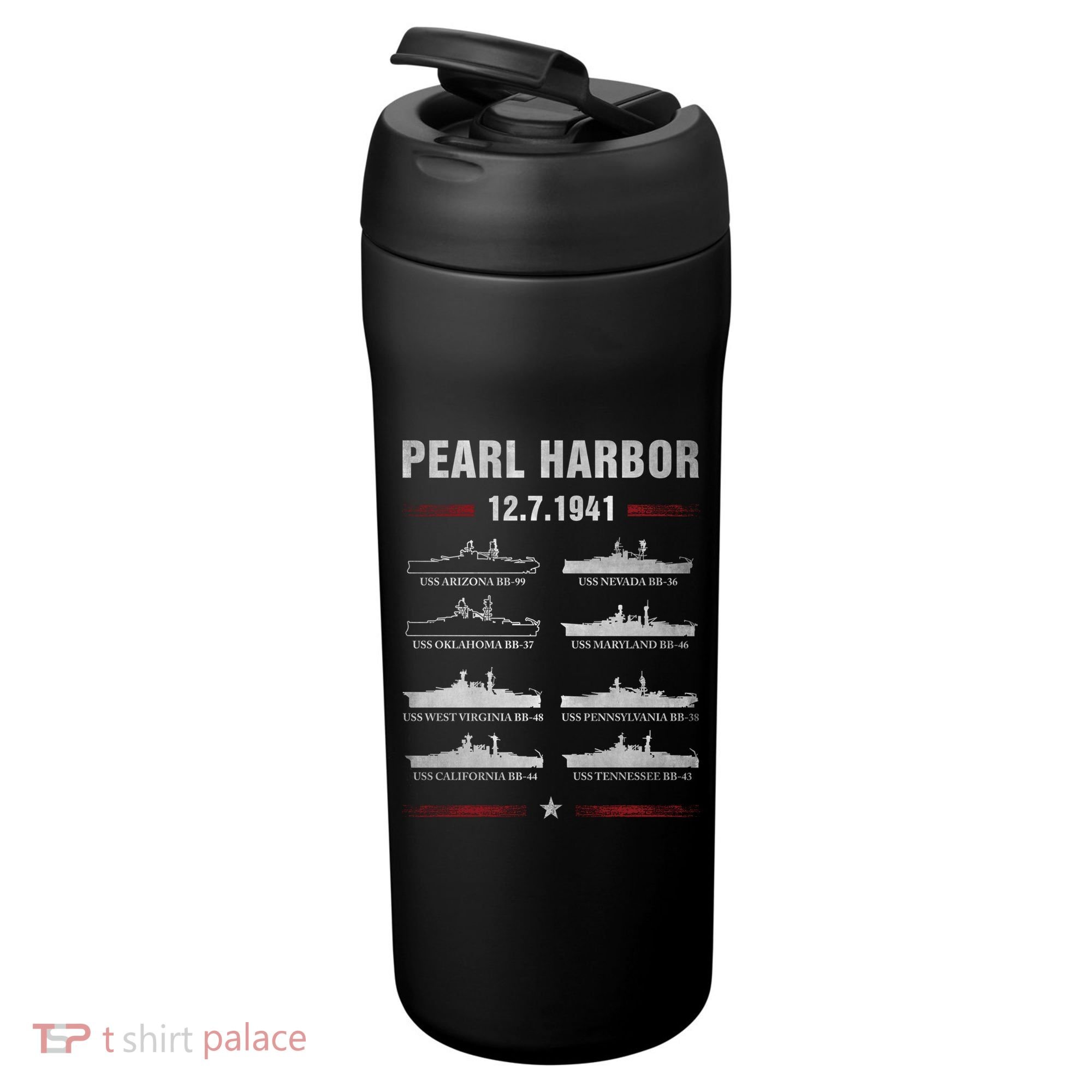 Pearl Harbor Battleship Memorial Day December 7th 1941 Wwii Cute Gift 24oz Duet Stainless Steel Tumbler