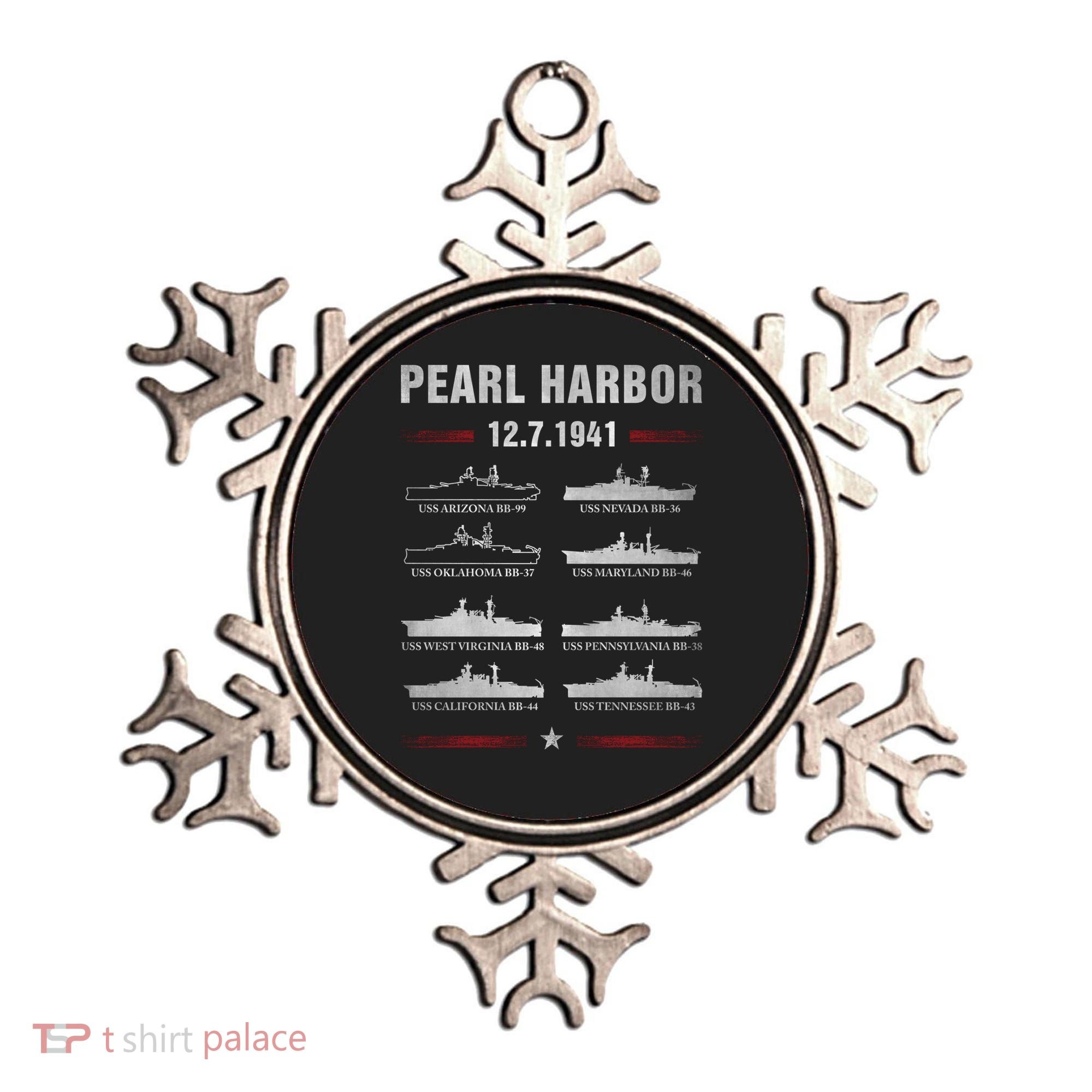 Pearl Harbor Battleship Memorial Day December 7th 1941 Wwii Cute Gift Ornament