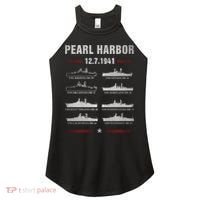 Pearl Harbor Battleship Memorial Day December 7th 1941 Wwii Cute Gift Women's Perfect Tri Rocker Tank thumb 0
