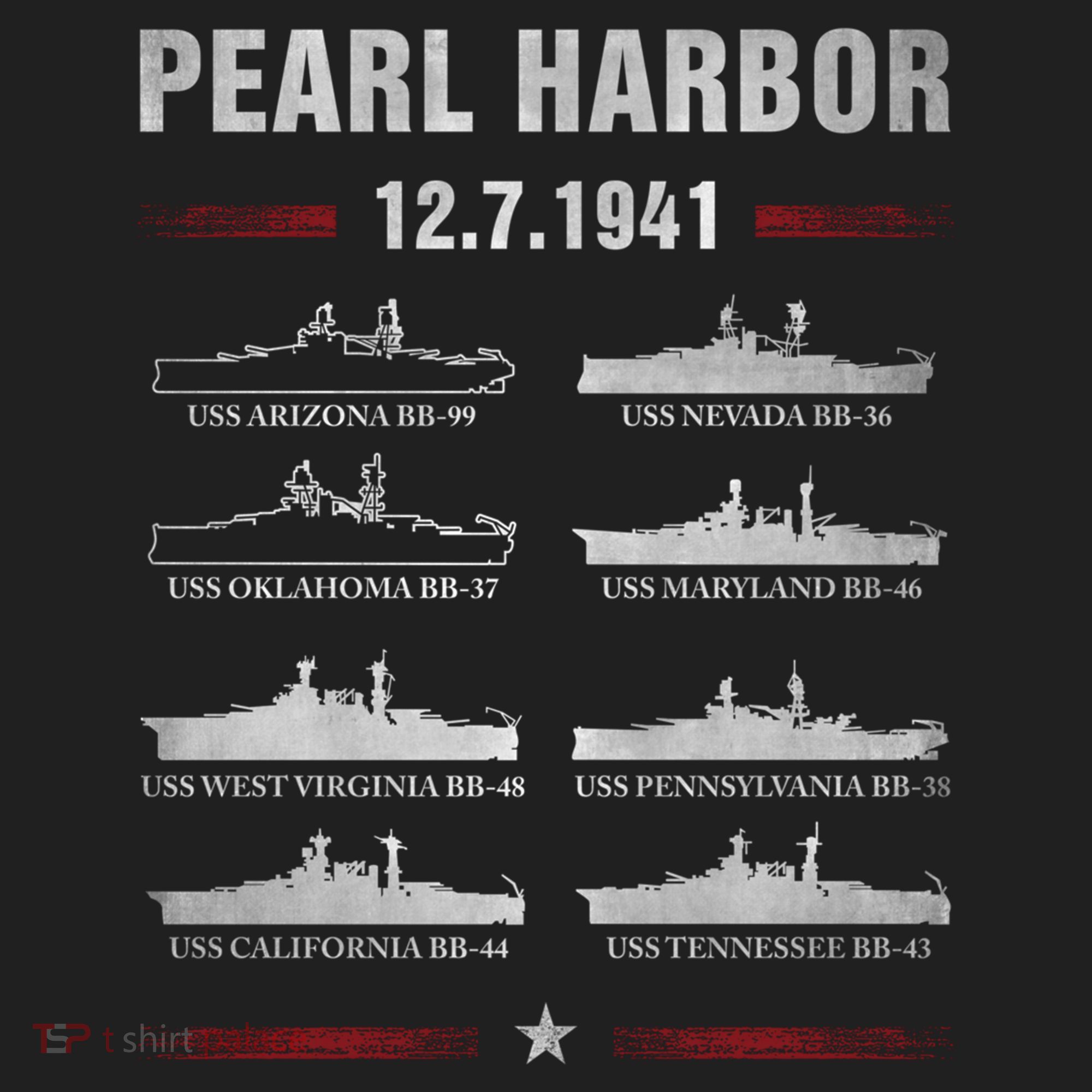 Pearl Harbor Battleship Memorial Day December 7th 1941 Wwii Cute Gift Plastic Christmas Ball Ornament
