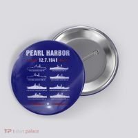 Pearl Harbor Battleship Memorial Day December 7th 1941 Wwii Cute Gift Button thumb 0