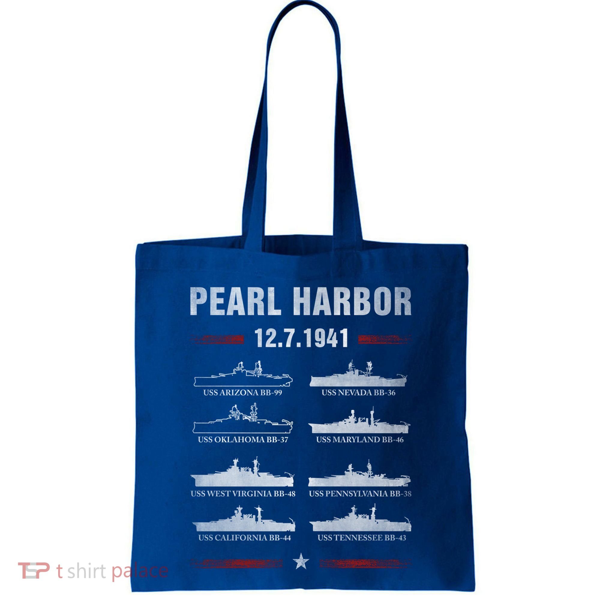 Pearl Harbor Battleship Memorial Day December 7th 1941 Wwii Cute Gift Tote Bag
