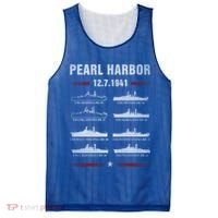 Pearl Harbor Battleship Memorial Day December 7th 1941 Wwii Cute Gift Mesh Reversible Basketball Jersey Tank thumb 0