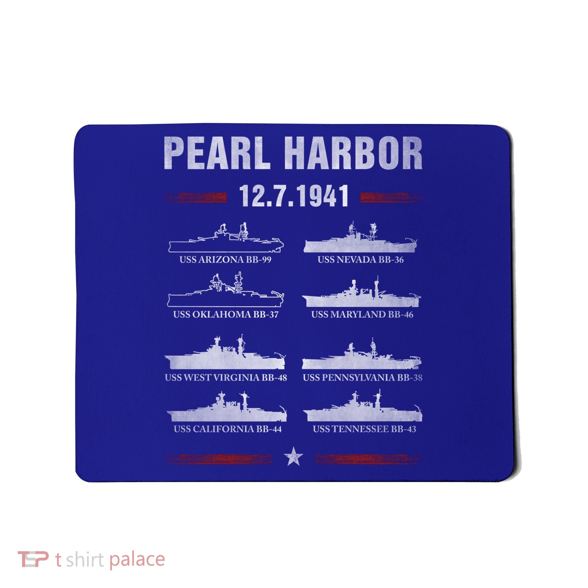 Pearl Harbor Battleship Memorial Day December 7th 1941 Wwii Cute Gift Mousepad