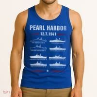 Pearl Harbor Battleship Memorial Day December 7th 1941 Wwii Cute Gift Tank Top thumb 3