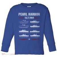 Pearl Harbor Battleship Memorial Day December 7th 1941 Wwii Cute Gift Toddler Long Sleeve Shirt thumb 0