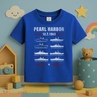 Pearl Harbor Battleship Memorial Day December 7th 1941 Wwii Cute Gift Toddler T-Shirt thumb 3