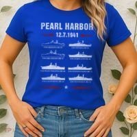 Pearl Harbor Battleship Memorial Day December 7th 1941 Wwii Cute Gift Women's T-Shirt thumb 2