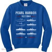 Pearl Harbor Battleship Memorial Day December 7th 1941 Wwii Cute Gift Kids Sweatshirt thumb 0