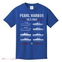 Pearl Harbor Battleship Memorial Day December 7th 1941 Wwii Cute Gift Kids T-Shirt thumb 0
