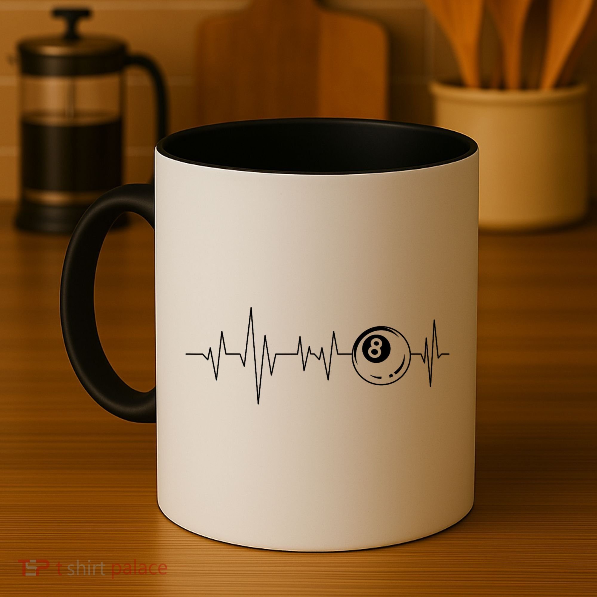 Pool Heartbeat Billiard Player Lover Sports Game Coffee Mug