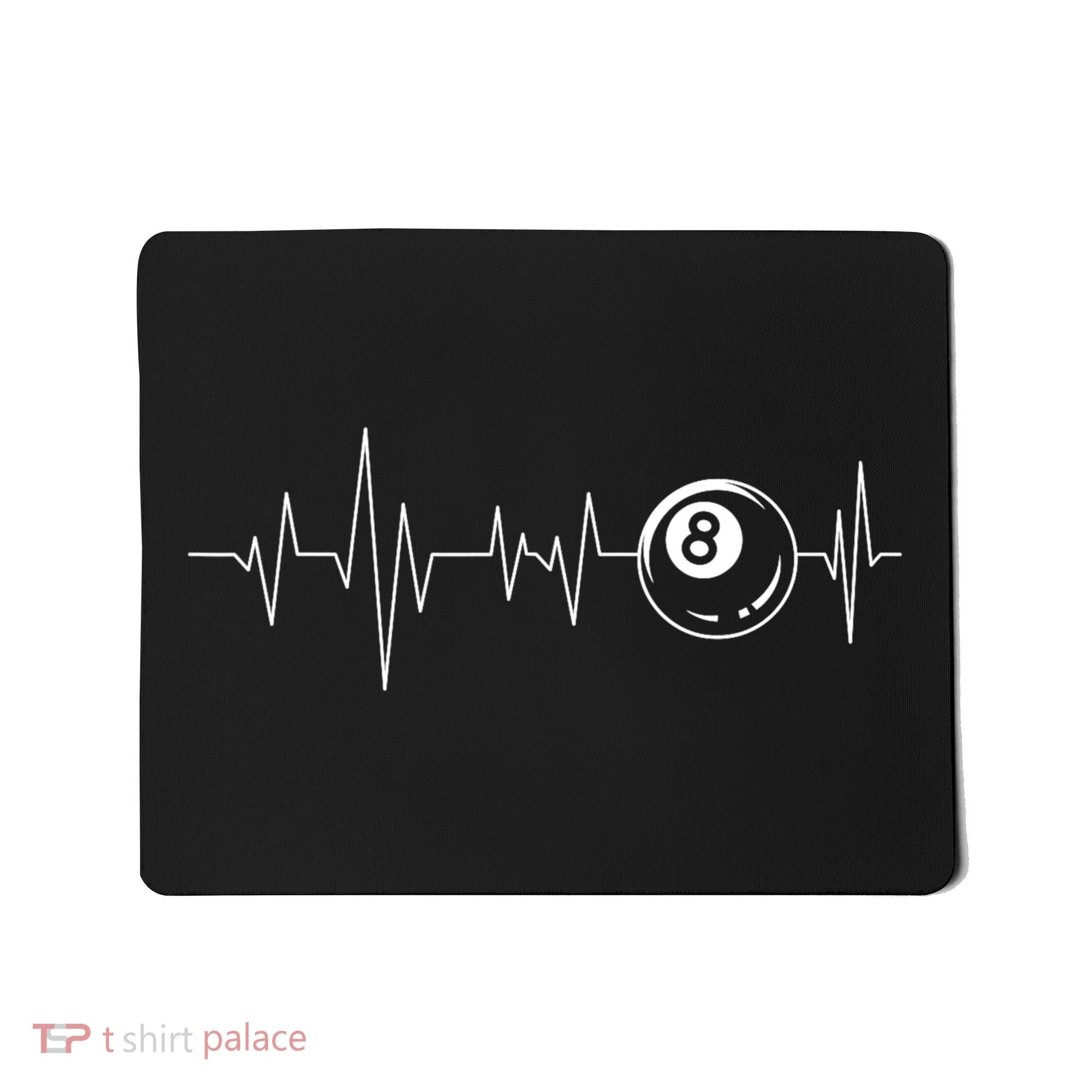 Pool Heartbeat Billiard Player Lover Sports Game Mousepad