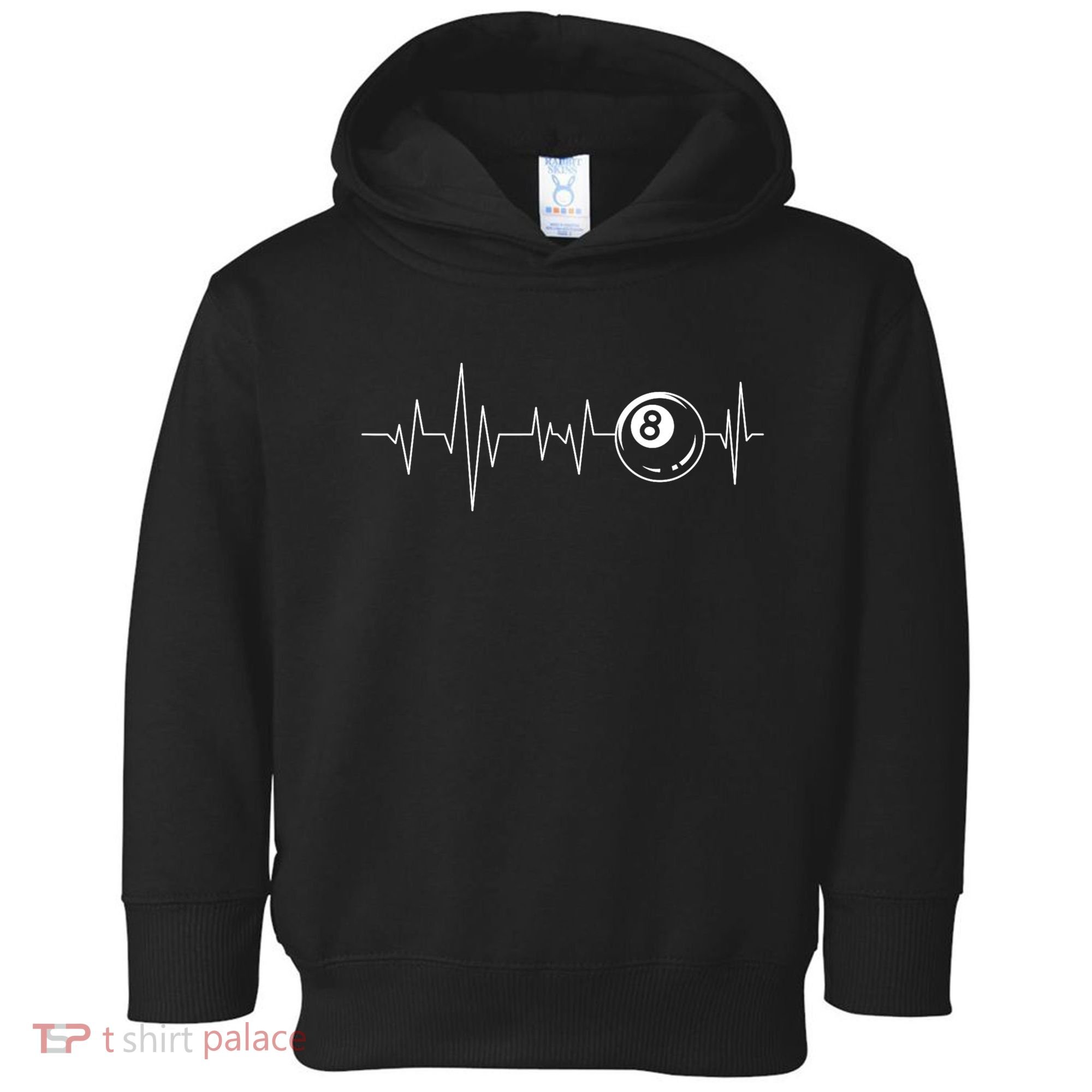 Pool Heartbeat Billiard Player Lover Sports Game Toddler Hoodie
