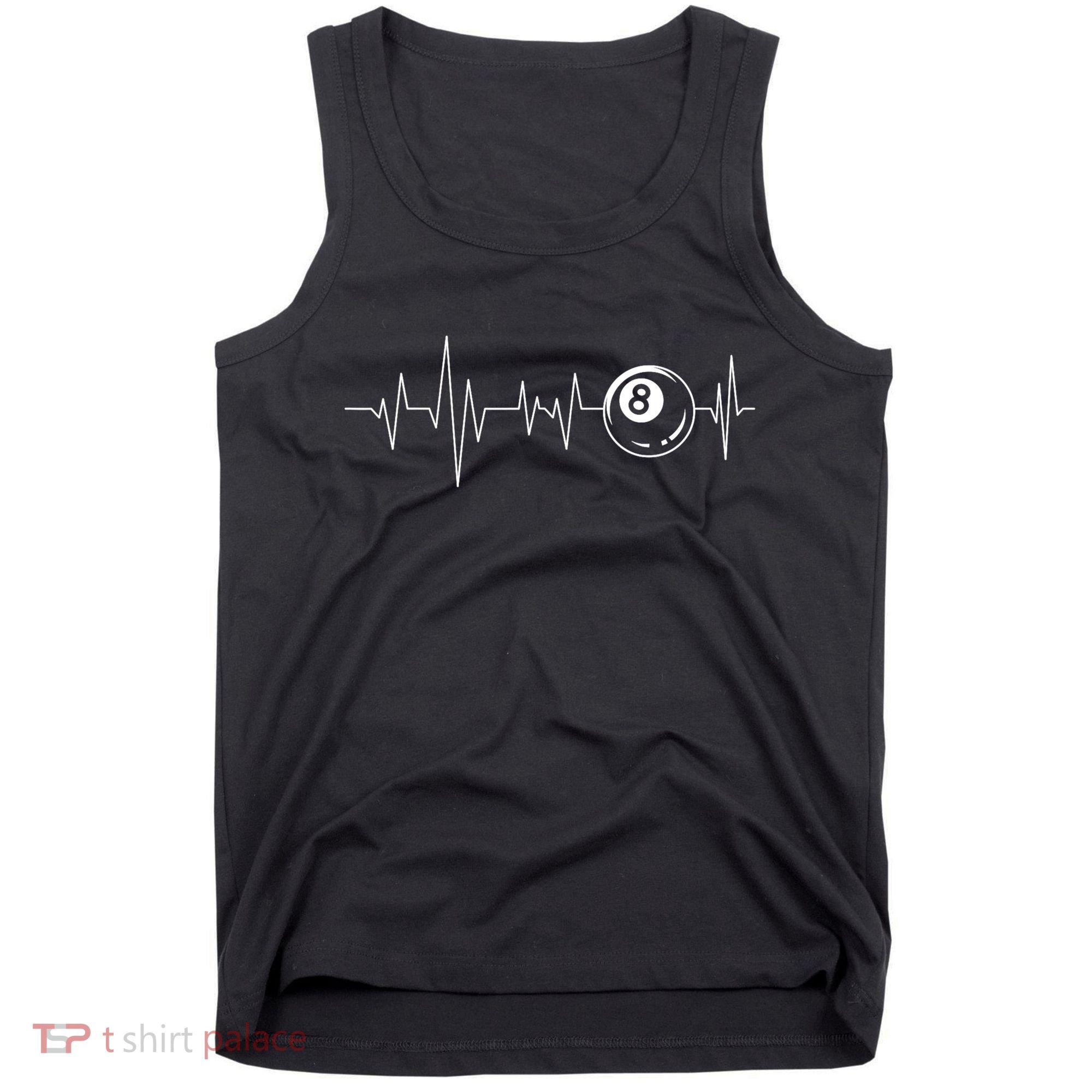Pool Heartbeat Billiard Player Lover Sports Game Tank Top