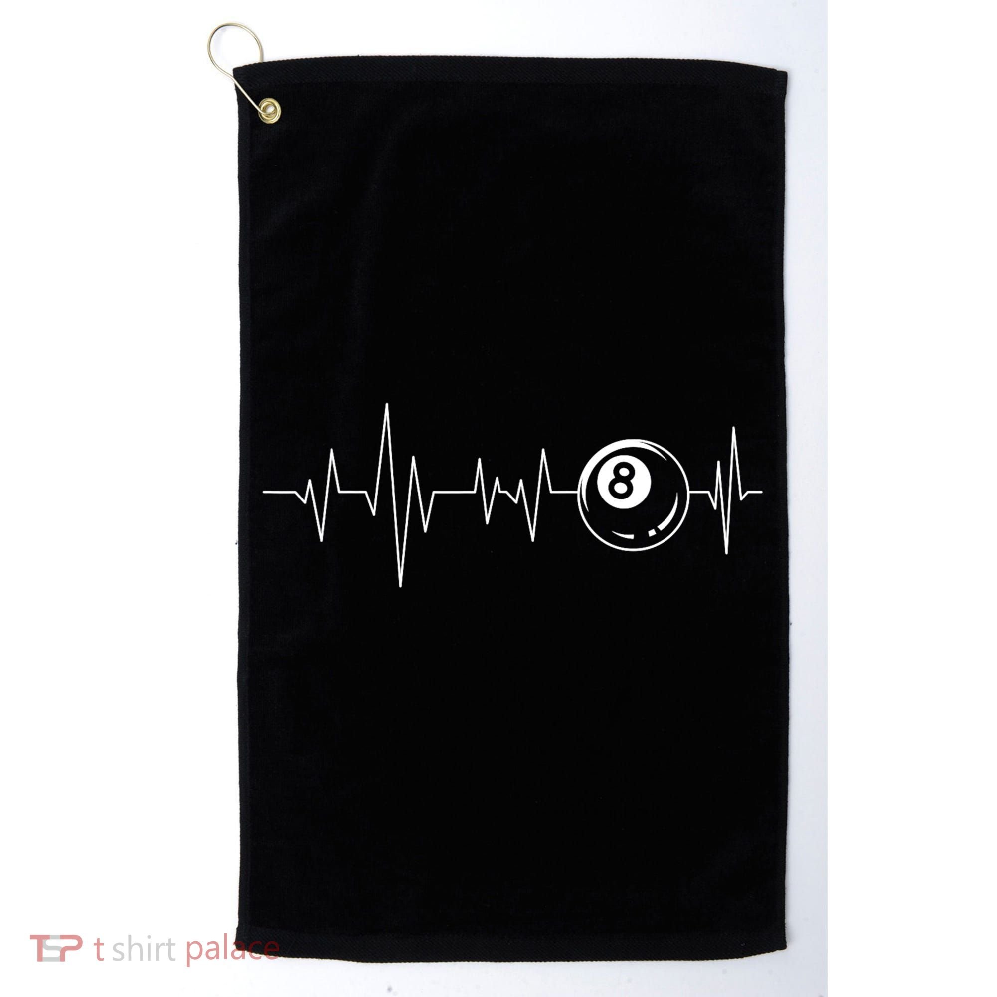 Pool Heartbeat Billiard Player Lover Sports Game Golf Towel