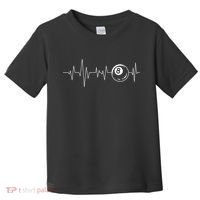 Pool Heartbeat Billiard Player Lover Sports Game Toddler T-Shirt thumb 0