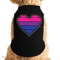 Pixel Heart Bisexual Pride Retro Gaming LGBTQ Ally Gamer Doggie Tank thumb 0