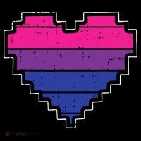 Pixel Heart Bisexual Pride Retro Gaming LGBTQ Ally Gamer Coffee Mug thumb 5