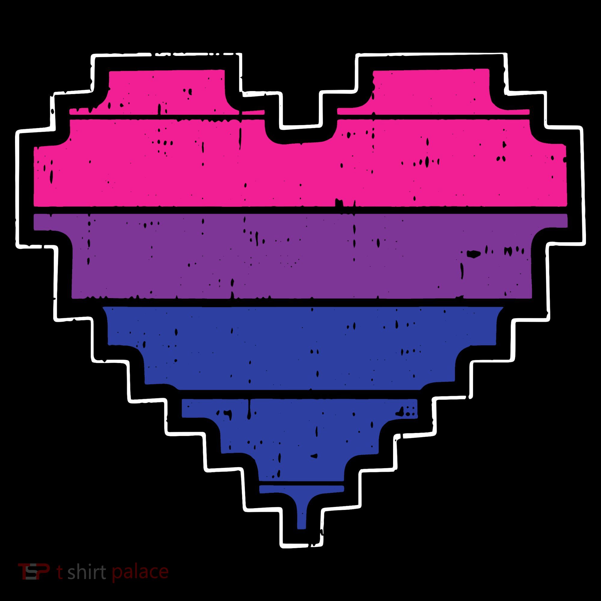 Pixel Heart Bisexual Pride Retro Gaming LGBTQ Ally Gamer Coffee Mug