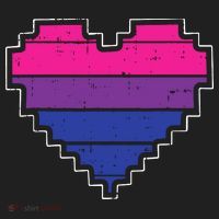 Pixel Heart Bisexual Pride Retro Gaming LGBTQ Ally Gamer Beanie thumb 2