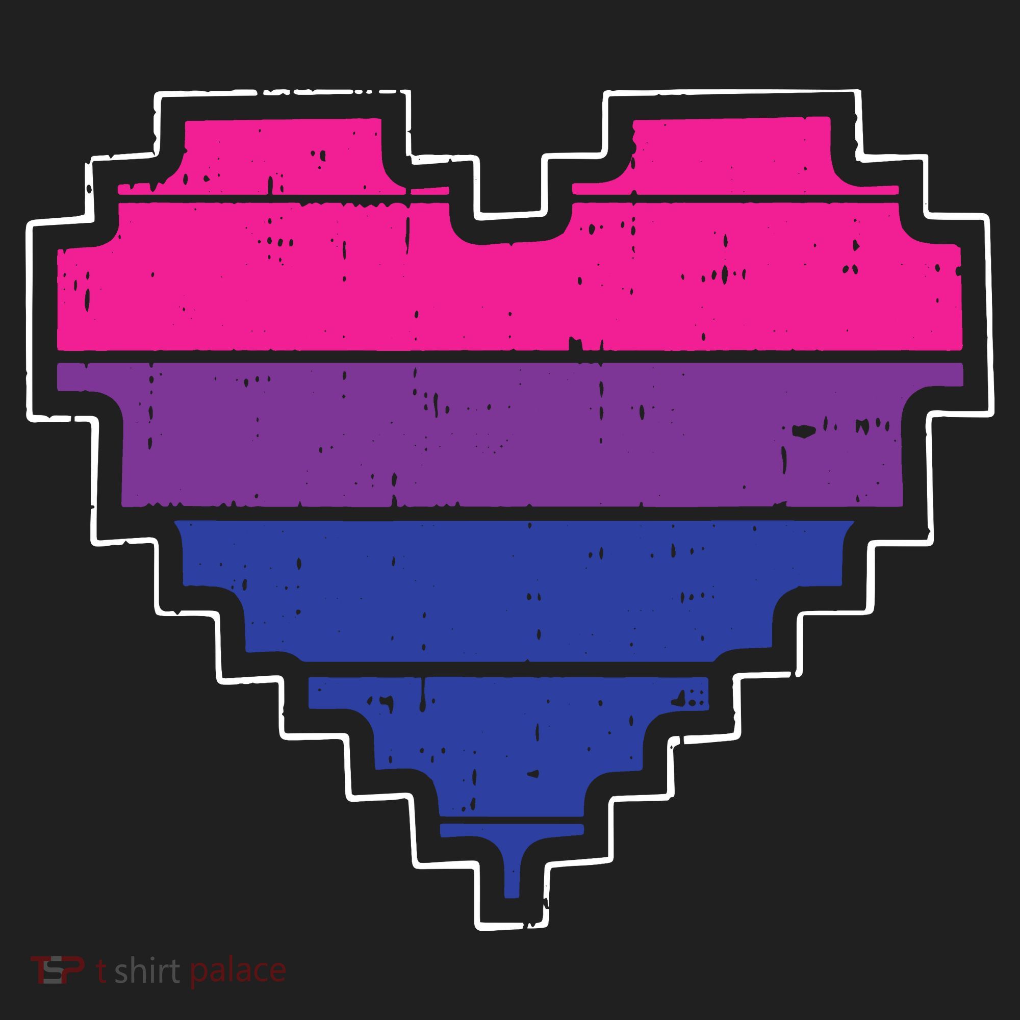 Pixel Heart Bisexual Pride Retro Gaming LGBTQ Ally Gamer Golf Towel