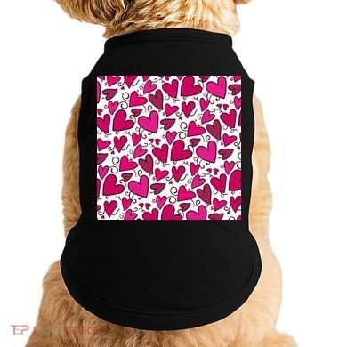 Pink Hearts Cute Valentine's Day Gift Doggie Tank