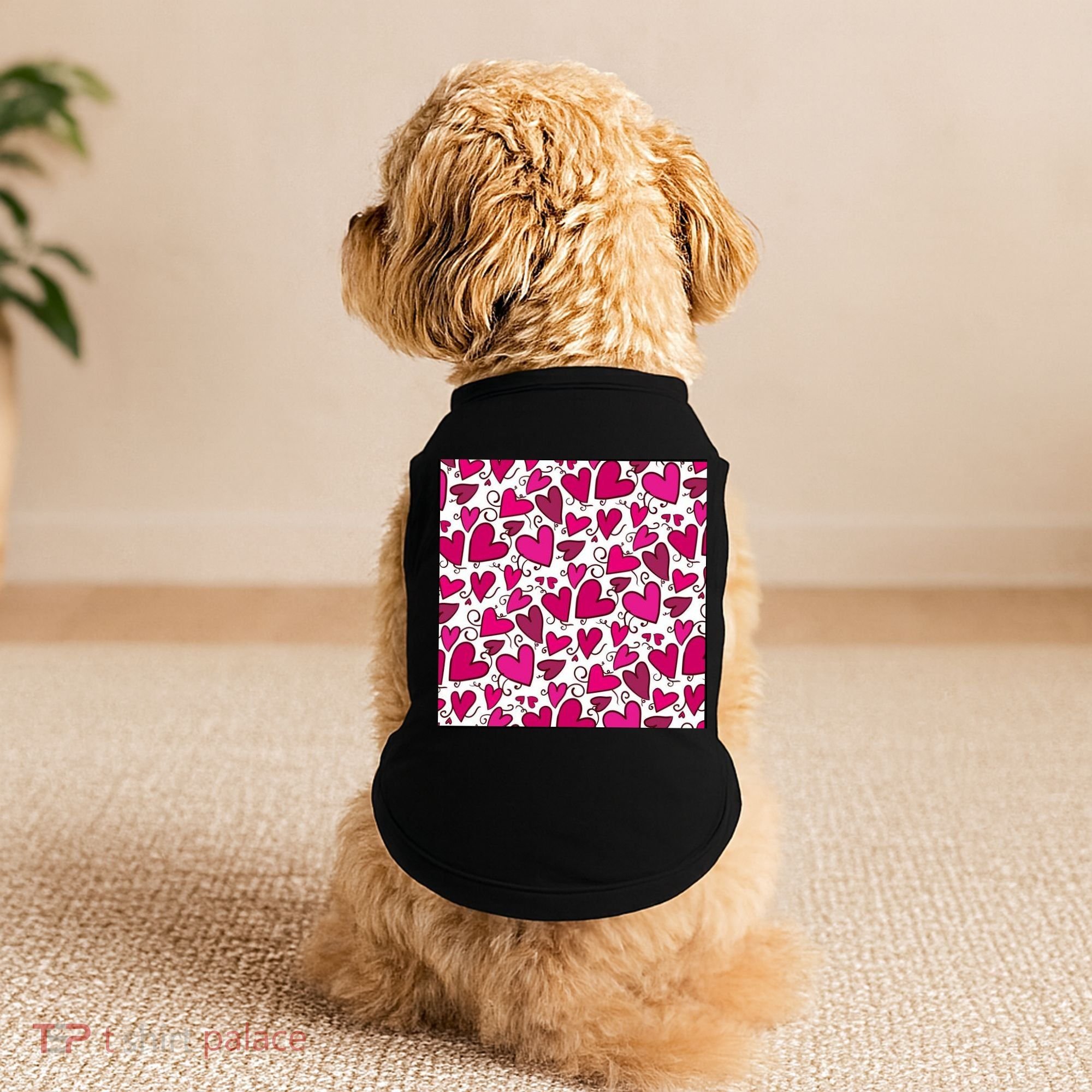 Pink Hearts Cute Valentine's Day Gift Doggie Tank