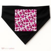 Pink Hearts Cute Valentine's Day Gift USA-Made Doggie Bandana thumb 0