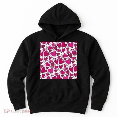 Pink Hearts Cute Valentine's Day Gift Hoodie