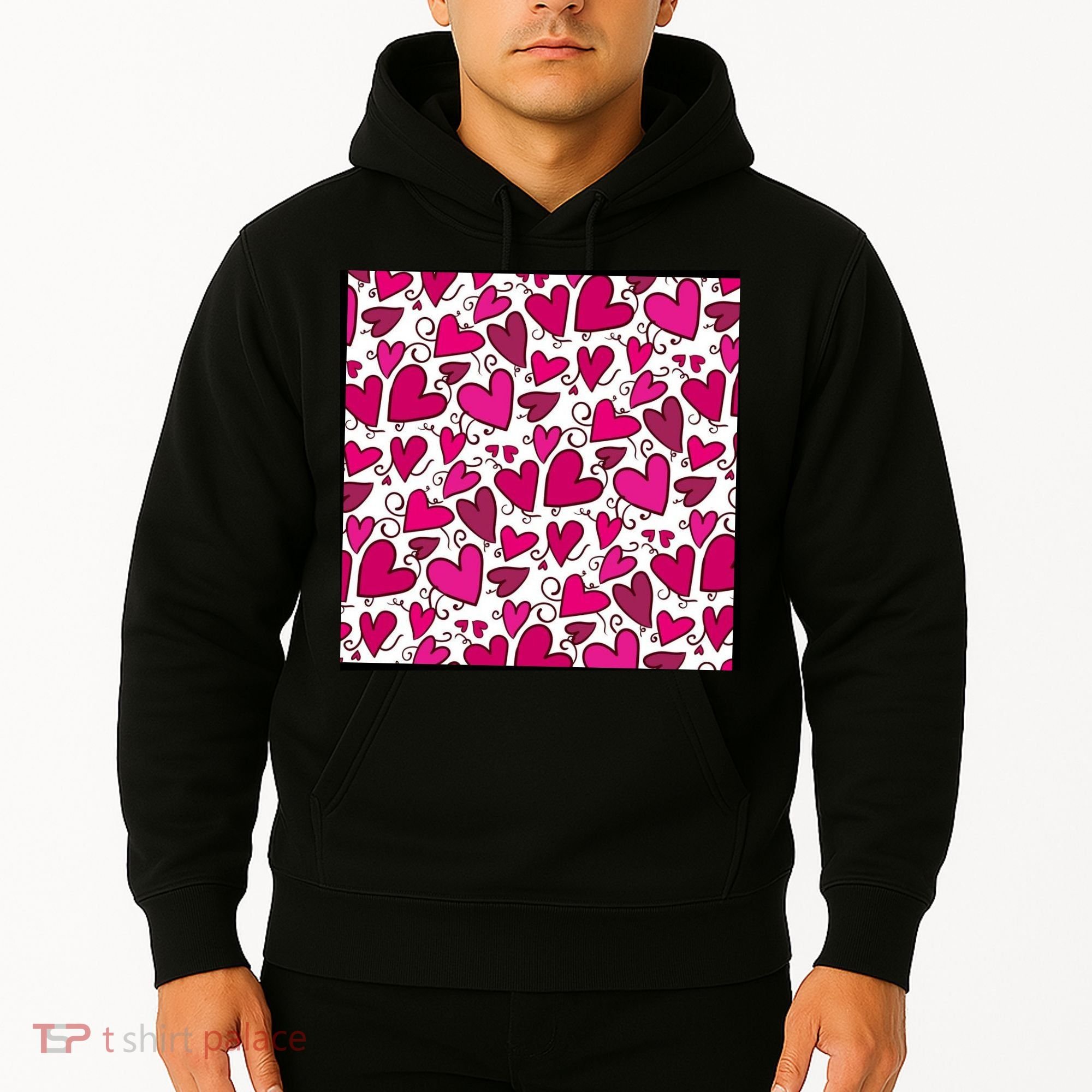 Pink Hearts Cute Valentine's Day Gift Hoodie