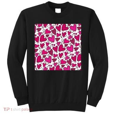 Pink Hearts Cute Valentine's Day Gift Sweatshirt