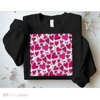 Pink Hearts Cute Valentine's Day Gift Sweatshirt thumb 2
