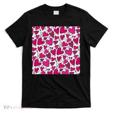 Pink Hearts Cute Valentine's Day Gift T-Shirt